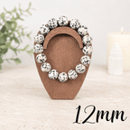 12mm Dalmatian Jasper Gemstone Bracelet