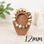 12mm Australian Zebra Jasper Gemstone Bracelet