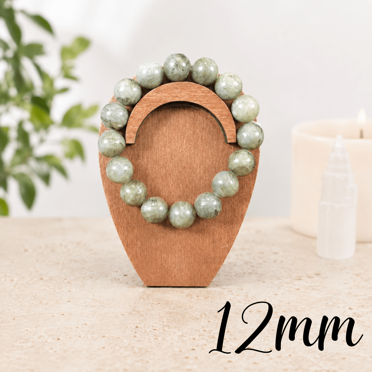 12mm Labradorite Gemstone Bracelet