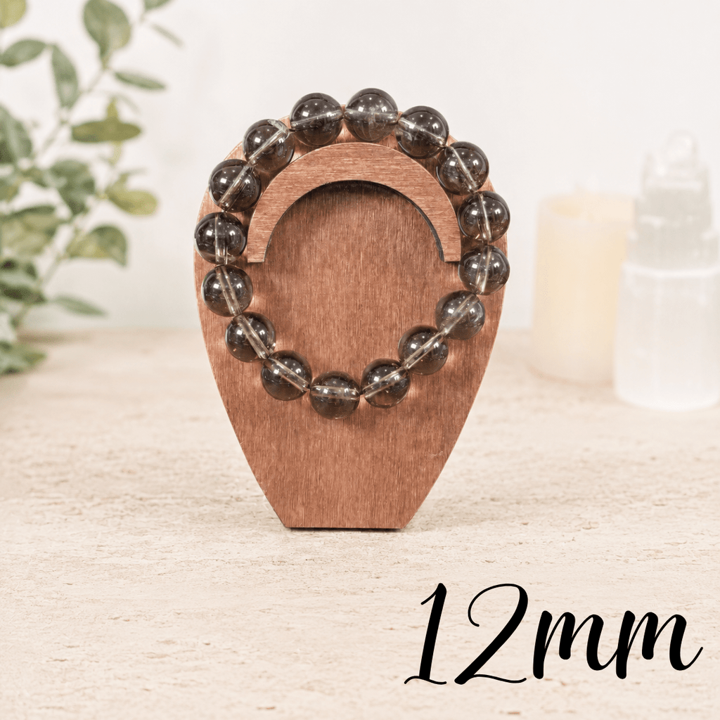 12mm Smoky Quartz Gemstone Bracelet