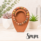 8mm Leopardskin Jasper Gemstone Bracelet