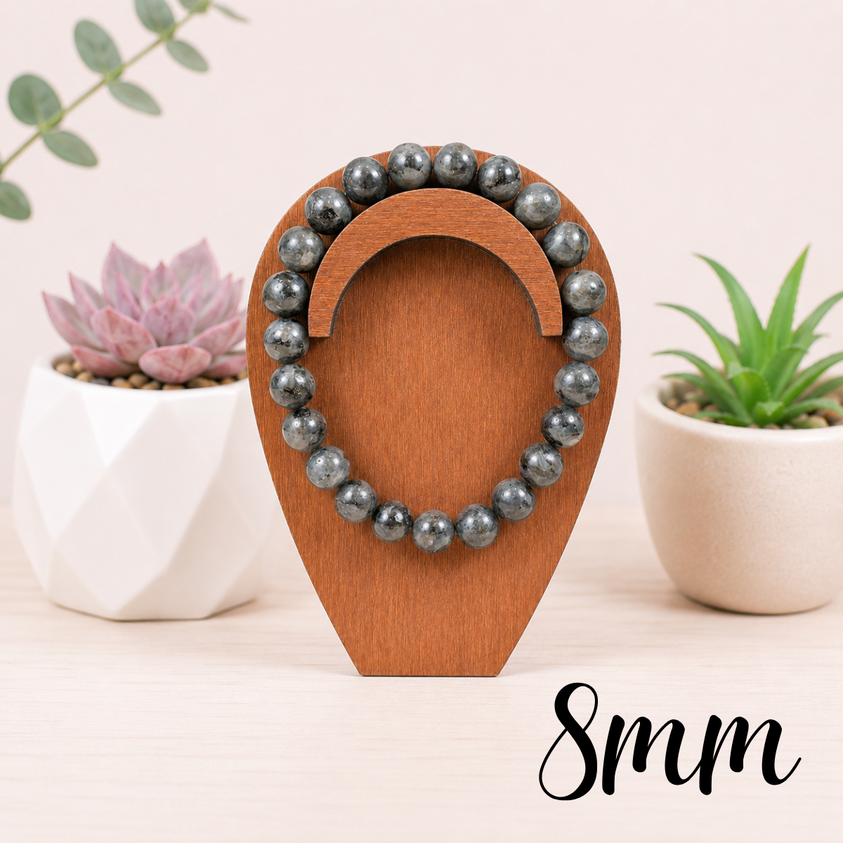 8mm Larvikite Gemstone Bracelet
