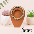 8mm Dalmatian Jasper Gemstone Bracelet