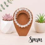 8mm Clear Quartz Gemstone Bracelet