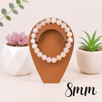8mm Flower Agate Gemstone Bracelet