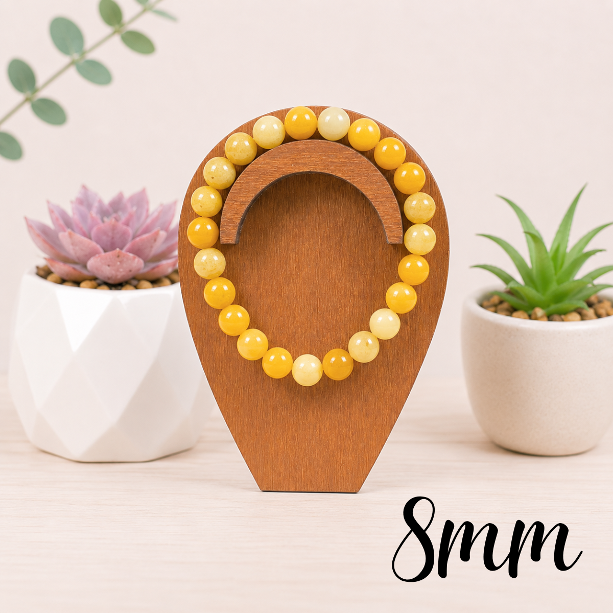8mm Yellow Aventurine Gemstone Bracelet