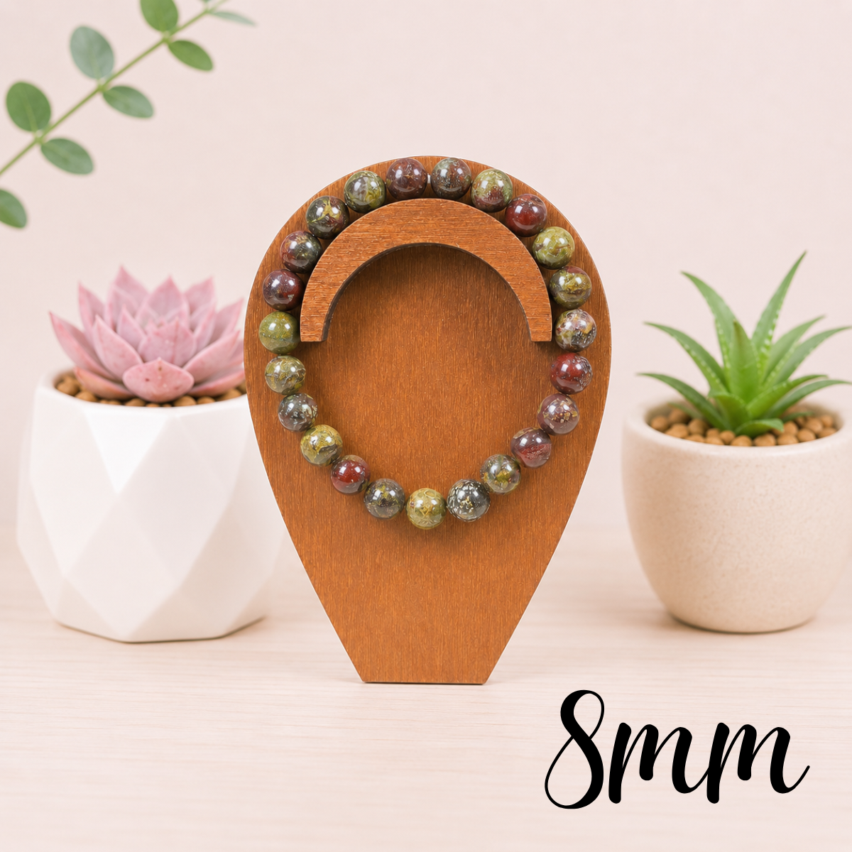 8mm Dragonblood Jasper Gemstone Bracelet