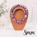 8mm Amethyst Gemstone Bracelet