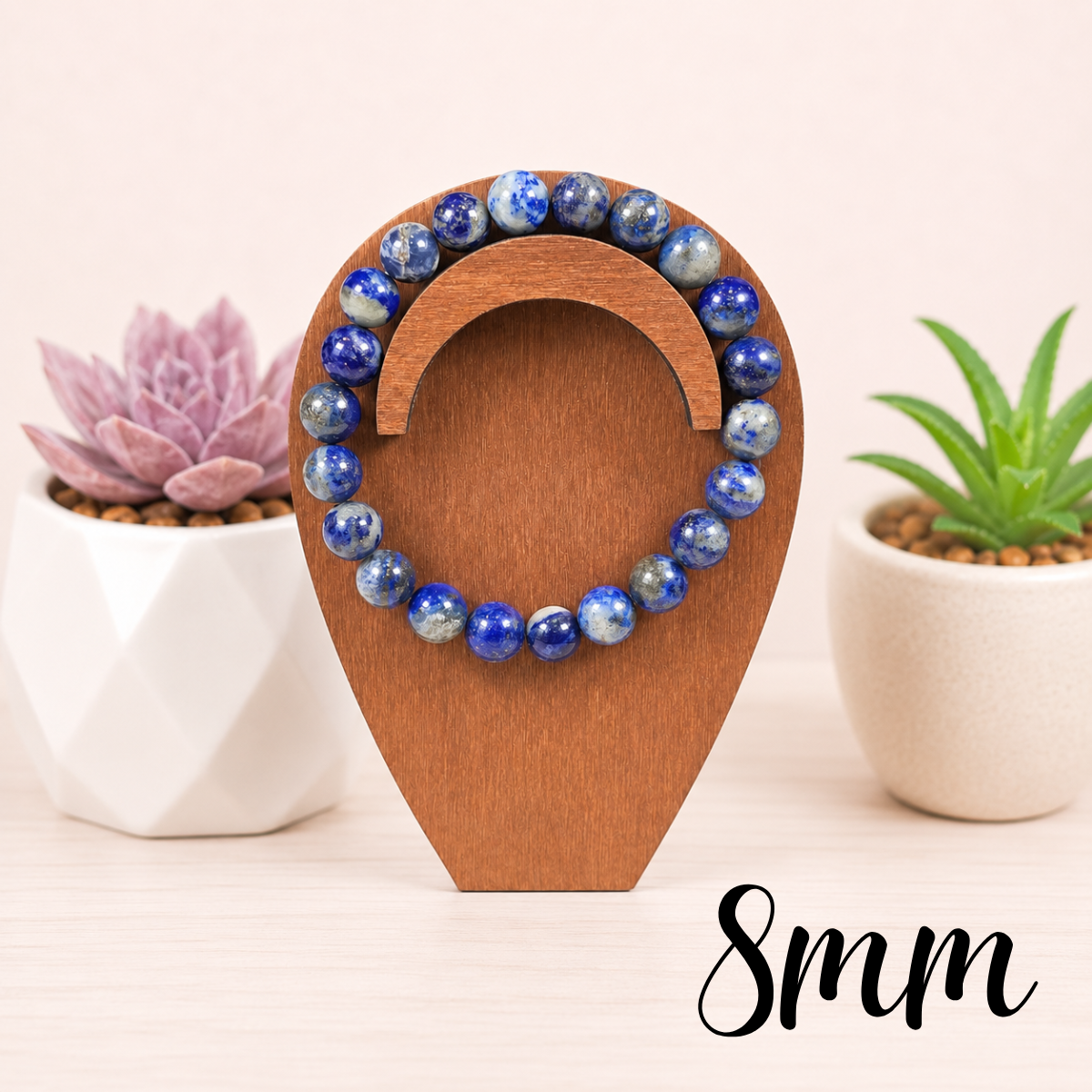 8mm Lapis Lazuli Gemstone Bracelet