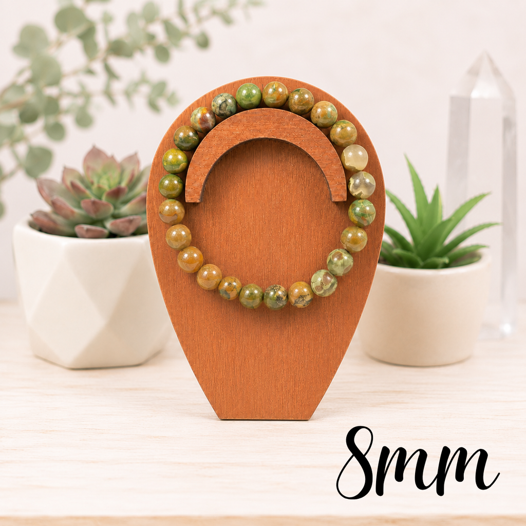 8mm Rhyolite Gemstone Bracelet
