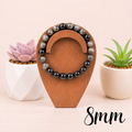 8mm Silver Sheen Obsidian Gemstone Bracelet