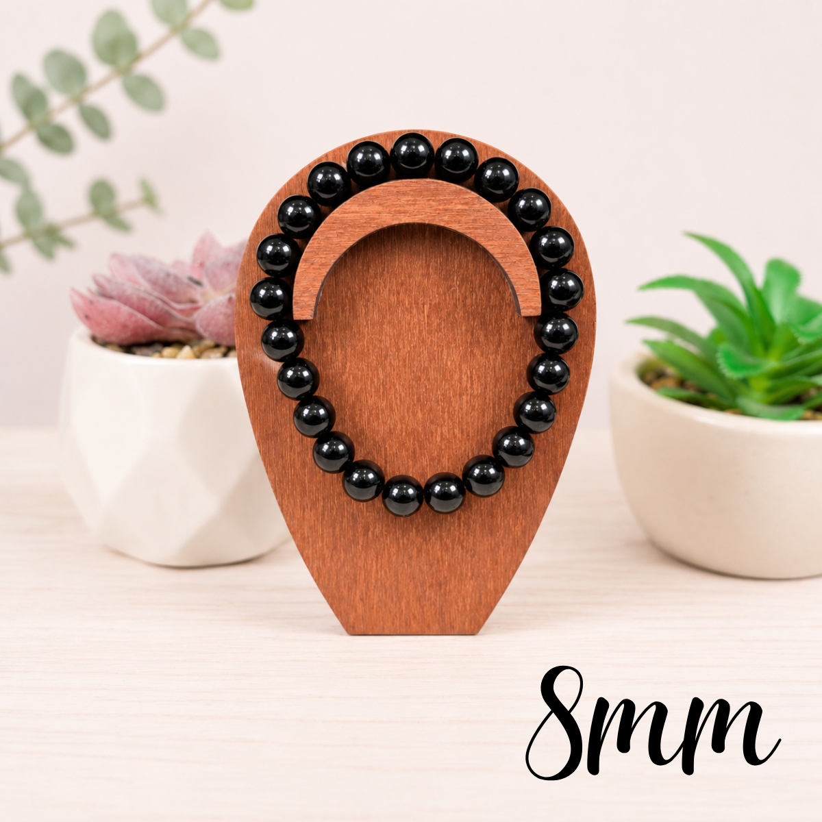 8mm Obsidian Gemstone Bracelet
