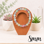 8mm Fluorite Gemstone Bracelet