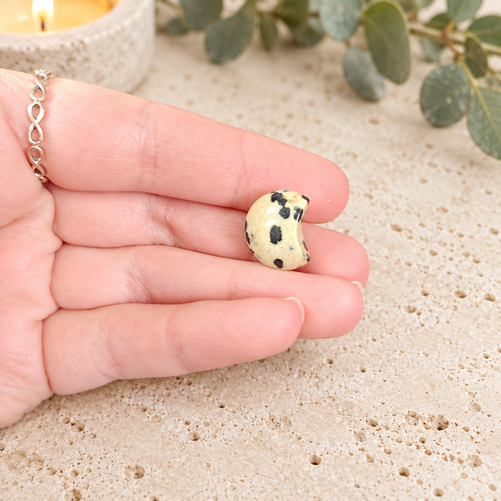 Dalmatian Jasper 1.5cm Gemstone Moon
