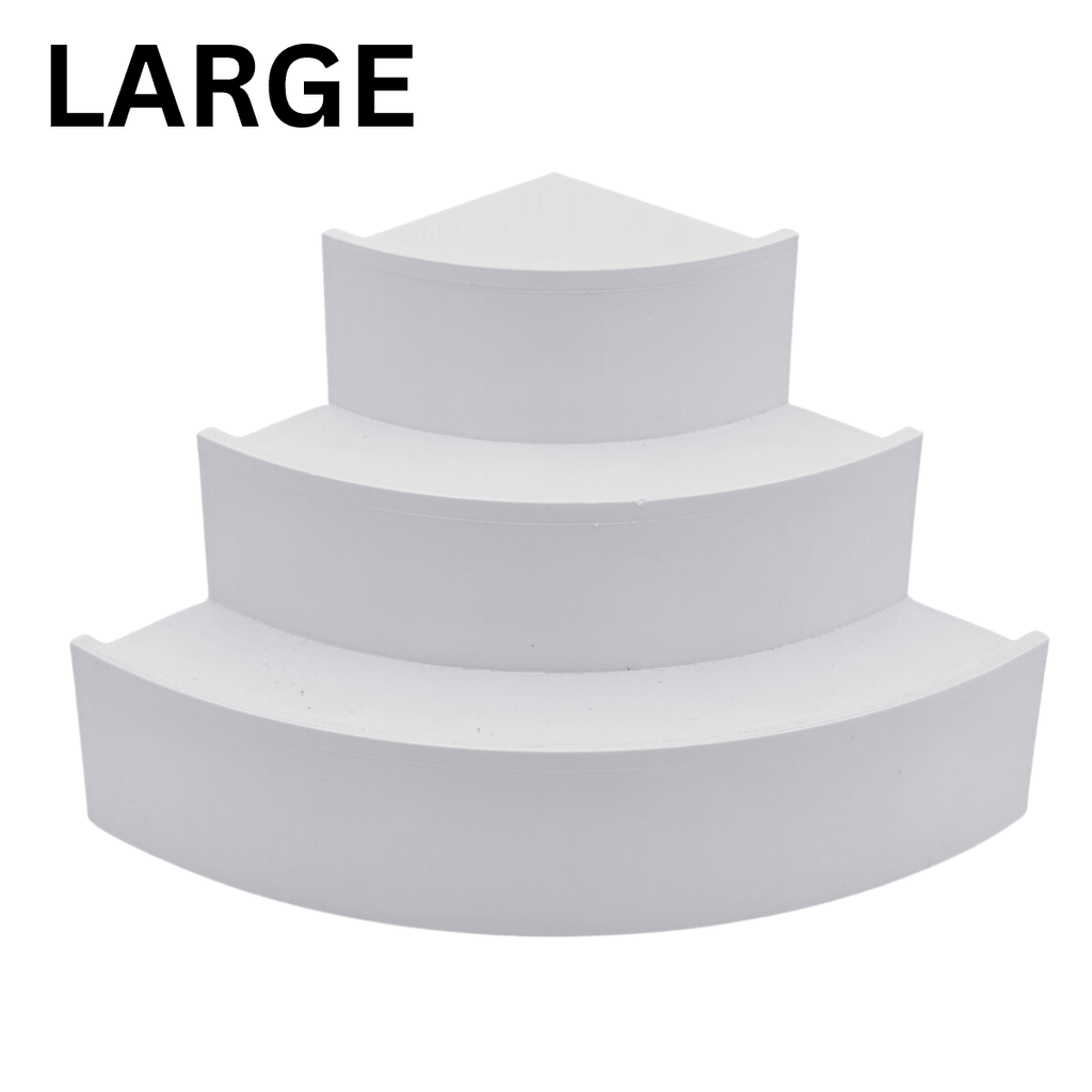 Large Gemstone Corner Display Stand - White