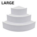 Large Gemstone Corner Display Stand - White