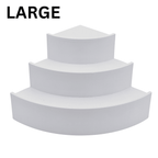 Large Gemstone Corner Display Stand - White