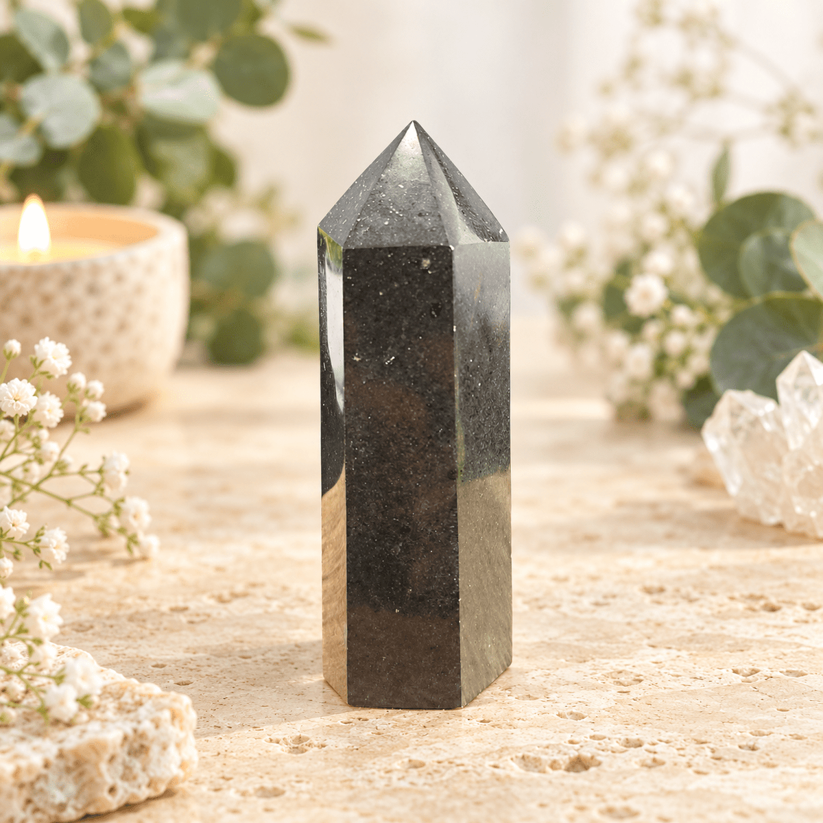 286g Black Tourmaline Tower