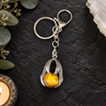 Tiger Eye Dragon Claw Gemstone Keyring