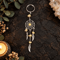 Citrine Dreamcatcher Gemstone Keyring