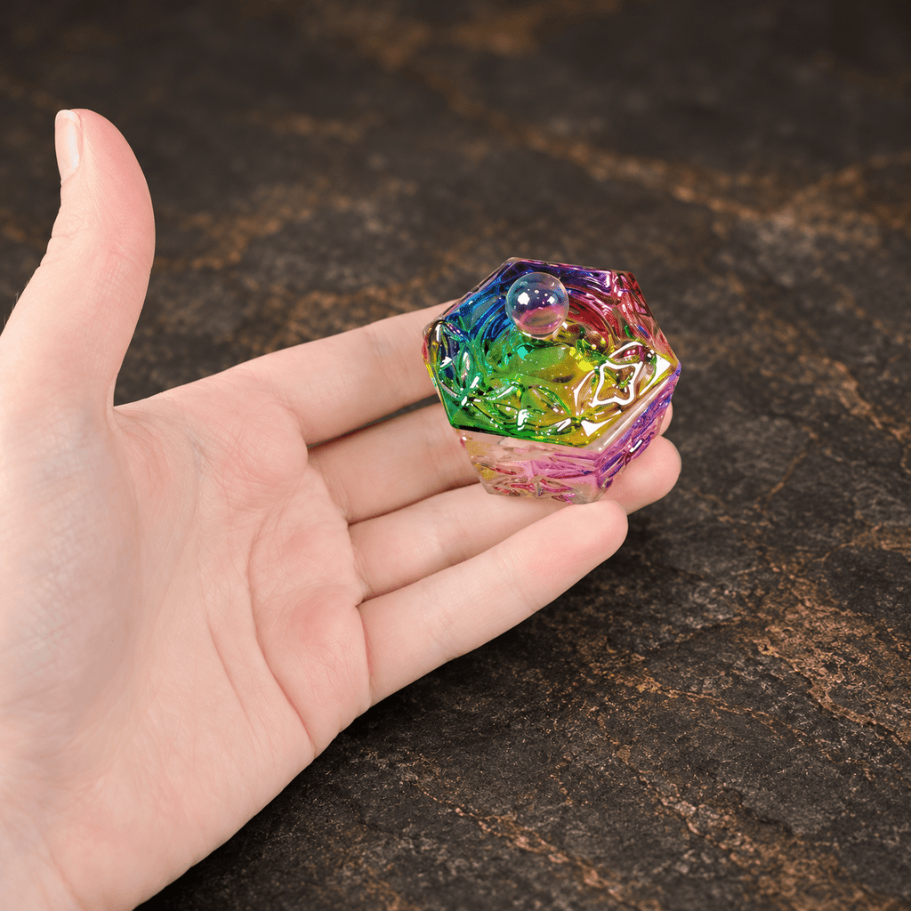 Mini Hexagon Shaped Rainbow Glass Box