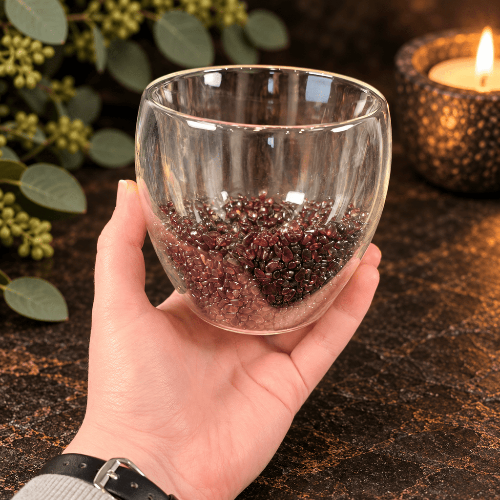 Garnet 250ml Chip Double Wall Glass