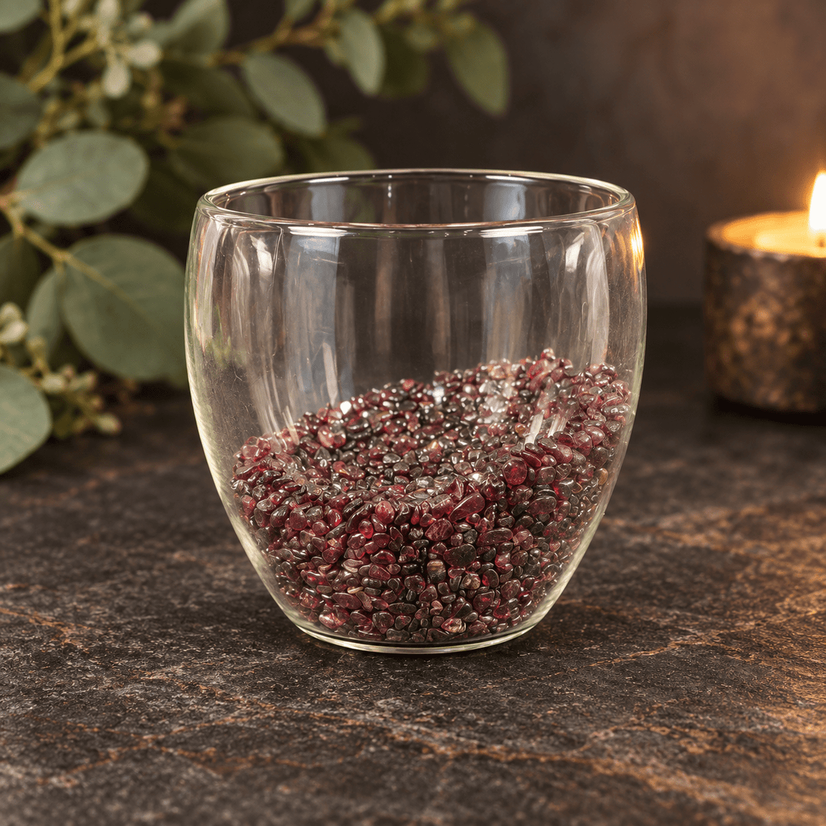 Garnet 250ml Chip Double Wall Glass