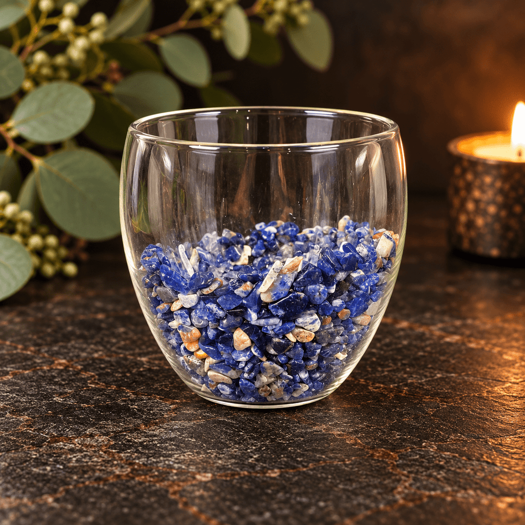 Sodalite 250ml Chip Double Wall Glass