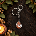 Goldstone Butterfly Teardrop Gemstone Keyring