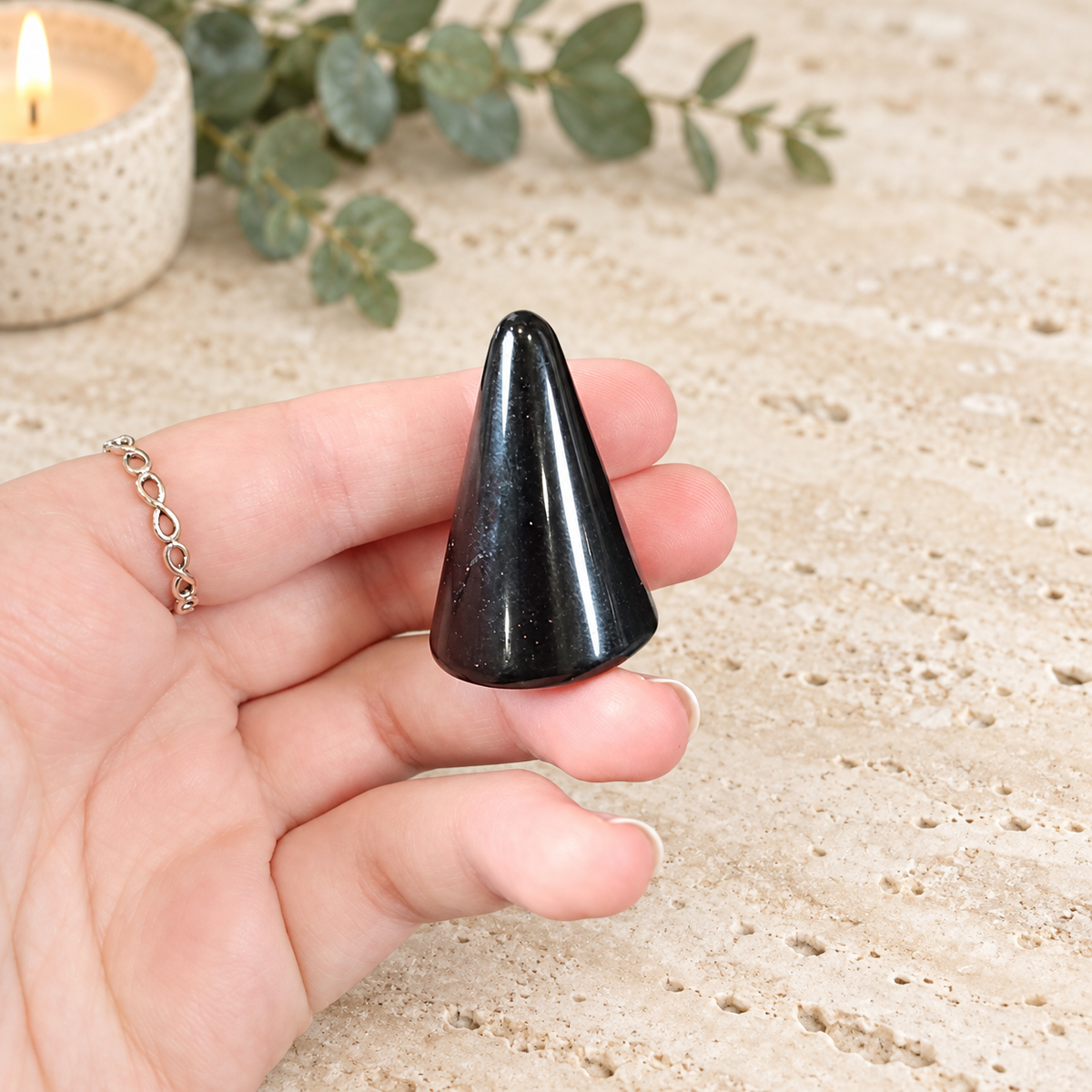 Black Obsidian Ring Holder