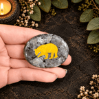 Gold Bear on Larvikite Palm