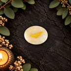 Gold Eagle on Yellow Aventurine Palm