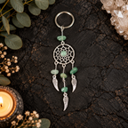 Aventurine Dreamcatcher Gemstone Keyring