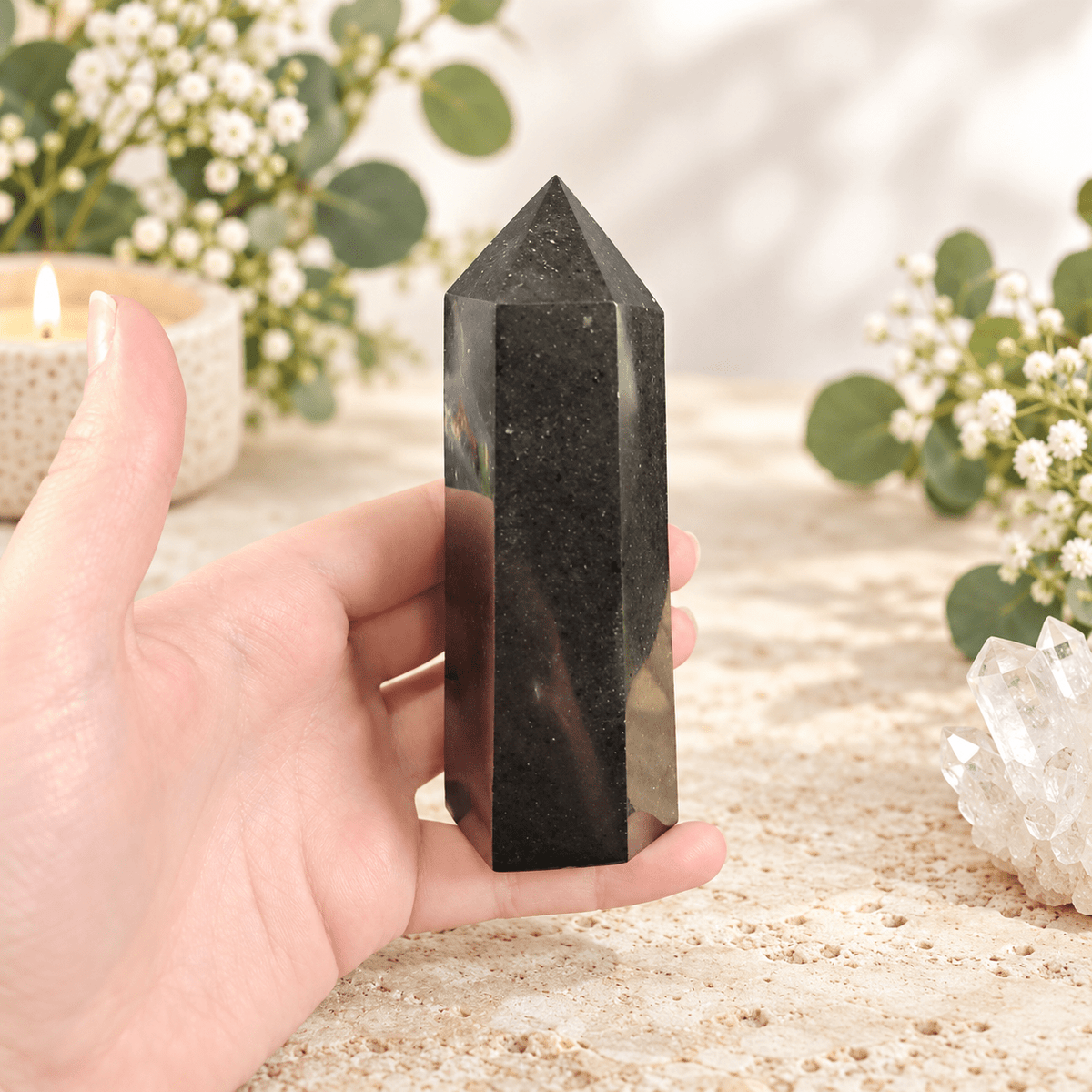 286g Black Tourmaline Tower
