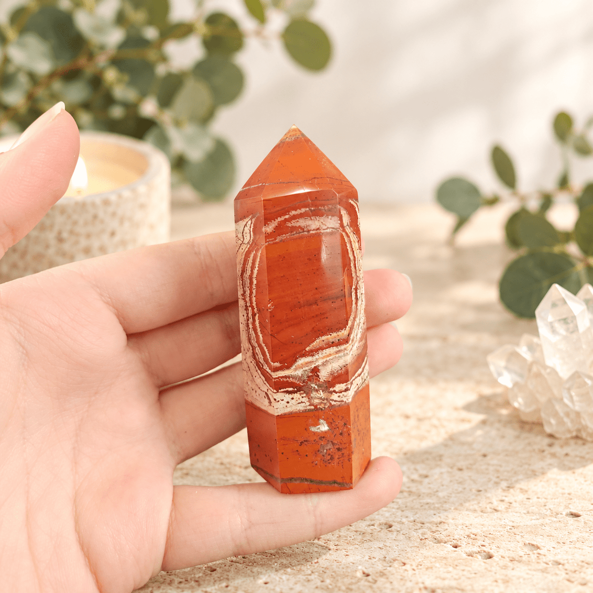 105g Red Jasper Tower