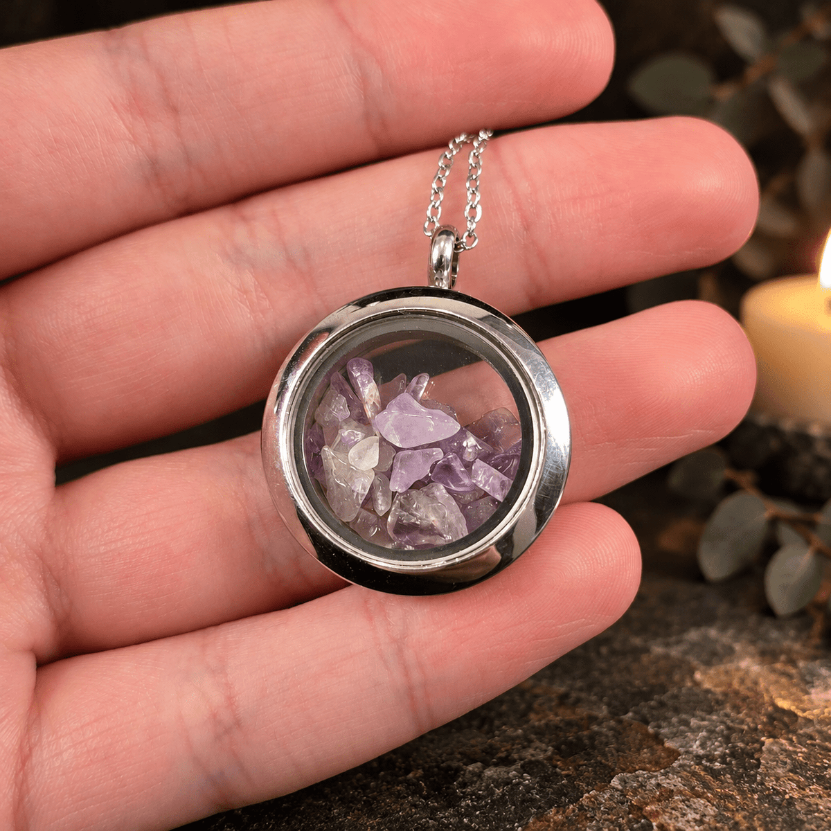 50cm Amethyst Chip Necklace