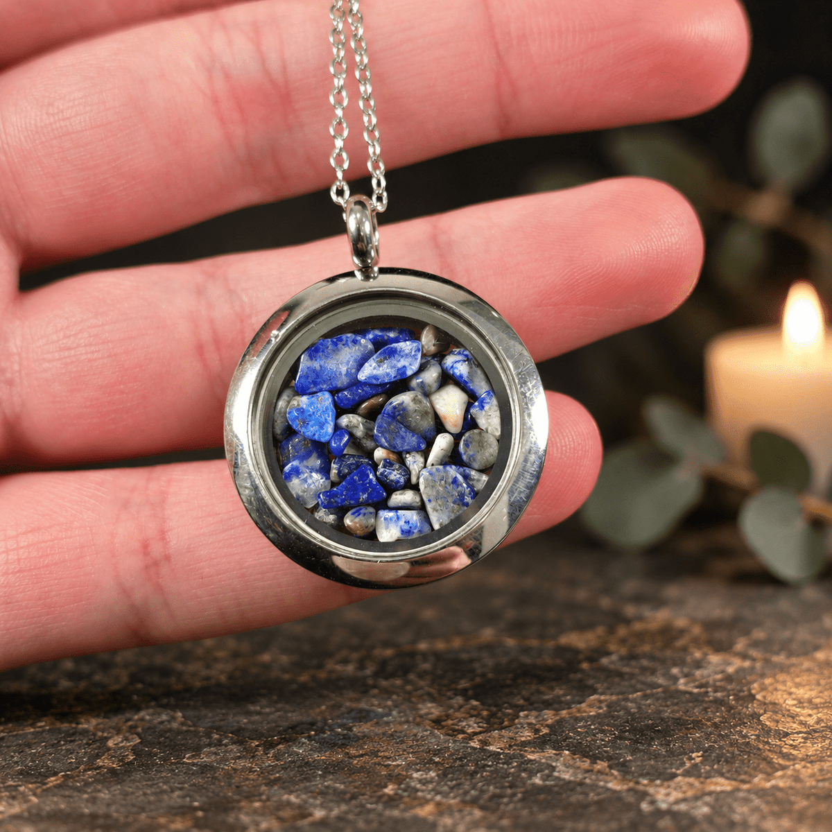 50cm Lapis Lazuli Chip Necklace
