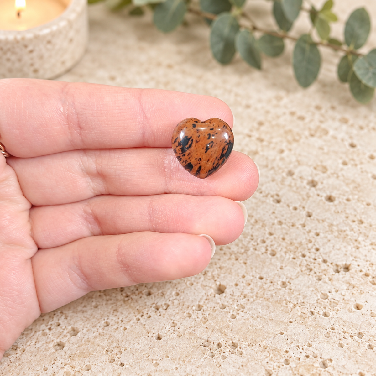 Mahogany Obsidian 1.5cm Gemstone Heart