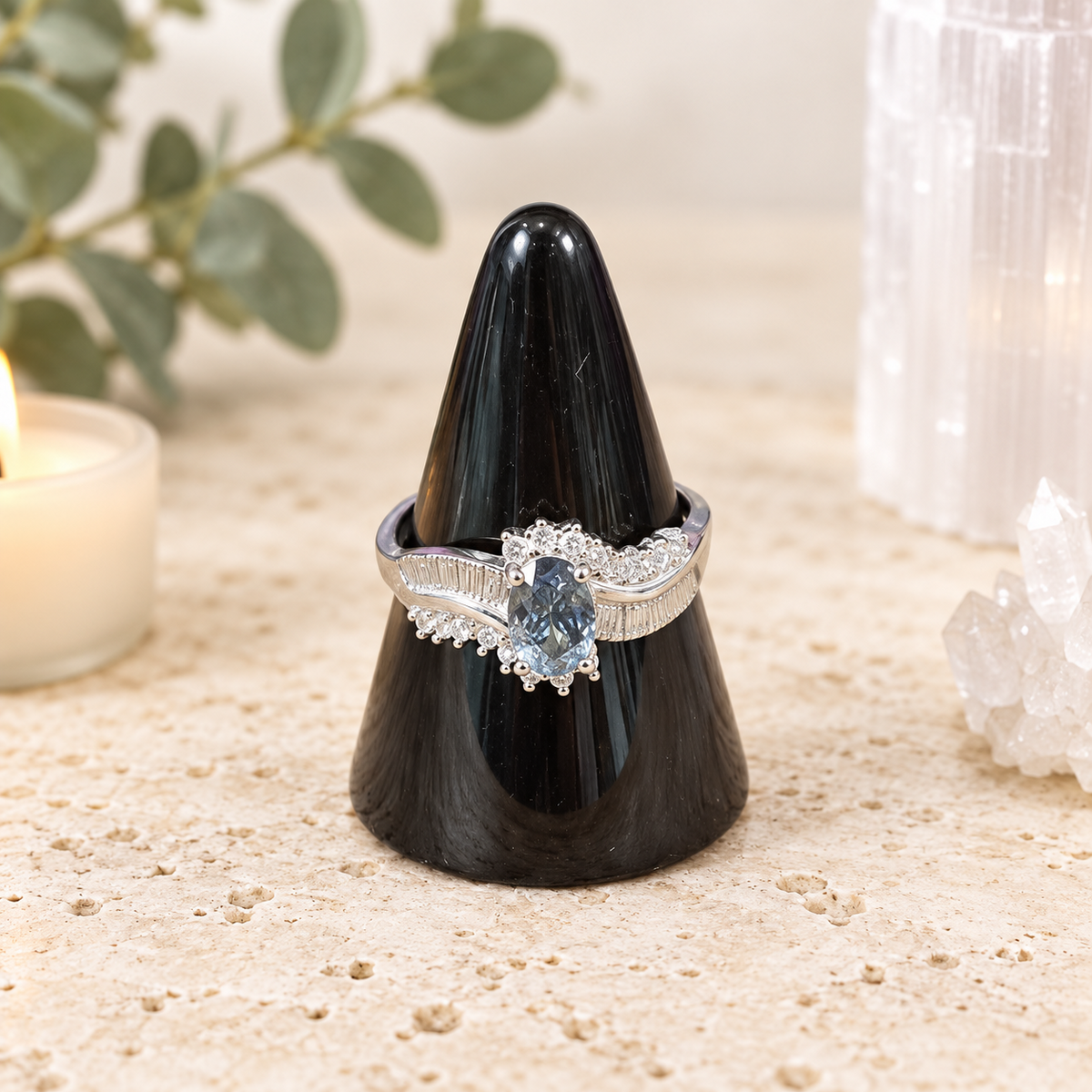 Black Obsidian Ring Holder