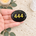 444 Obsidian Angel Number Palm - On the Right Path