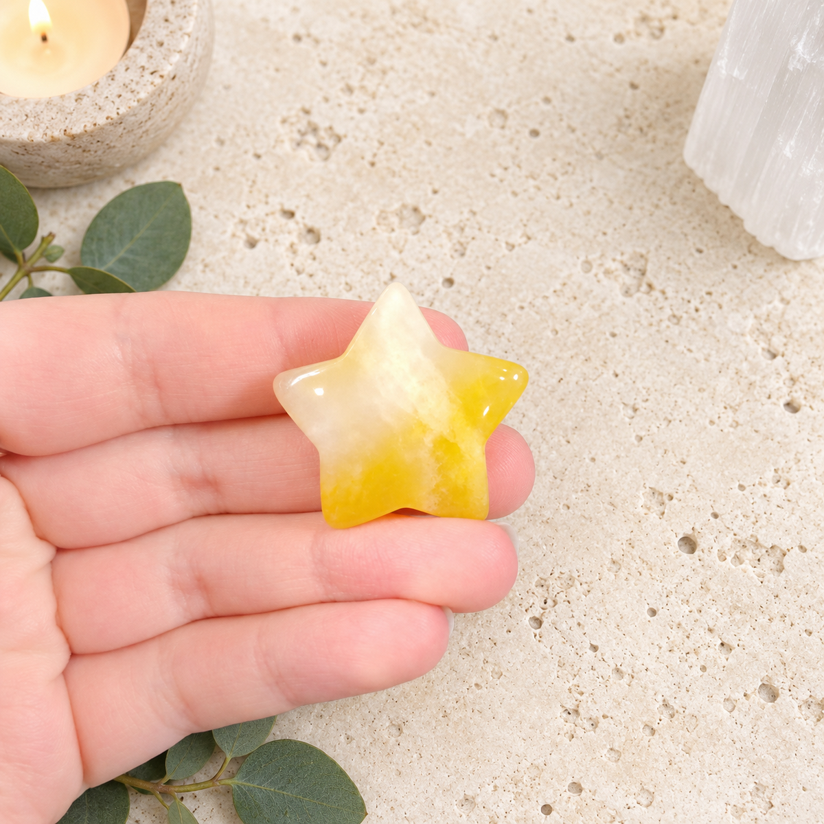Yellow Aventurine 3cm Gemstone Star