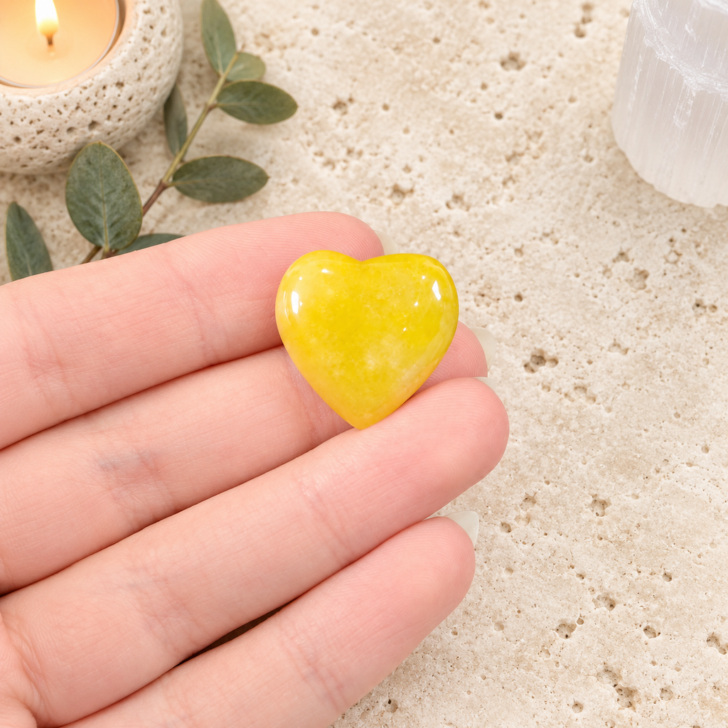 Yellow Aventurine 2cm Gemstone Heart