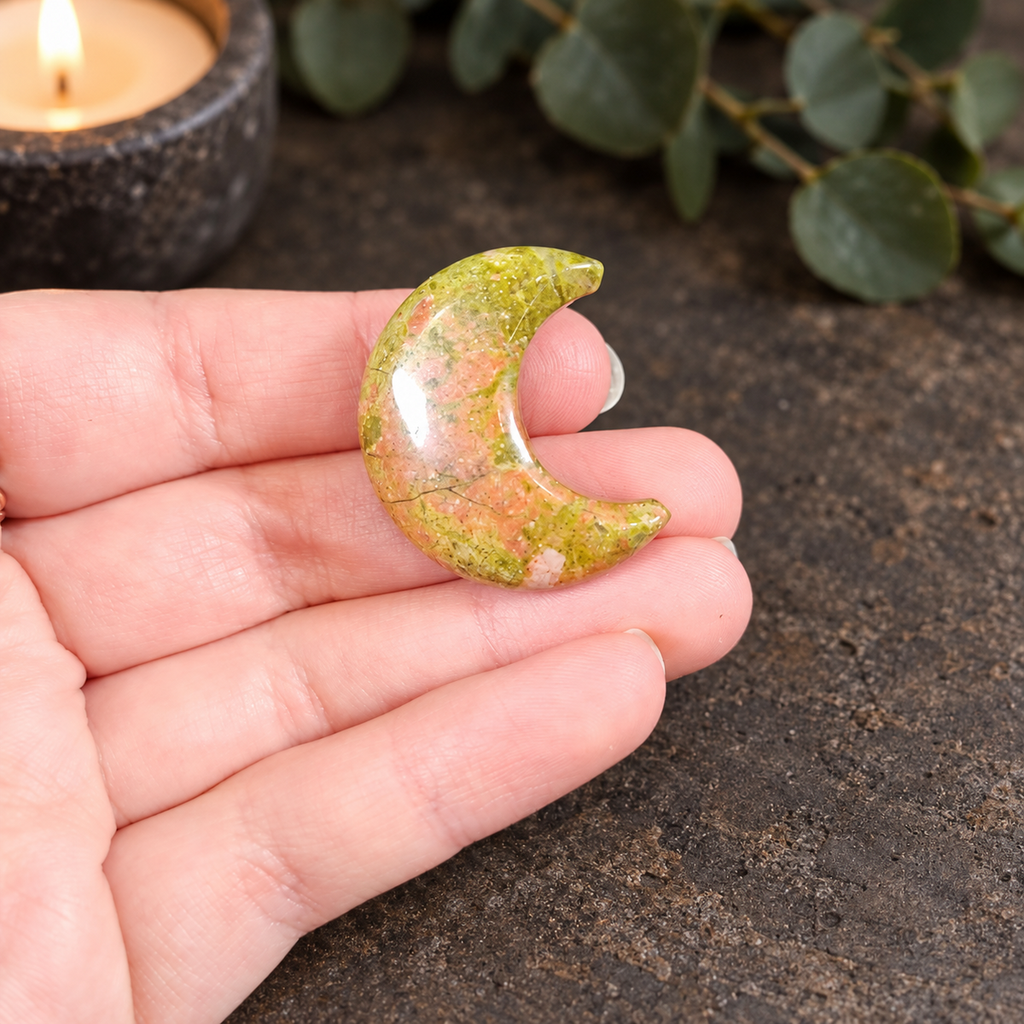 3cm Unakite Gemstone Moon