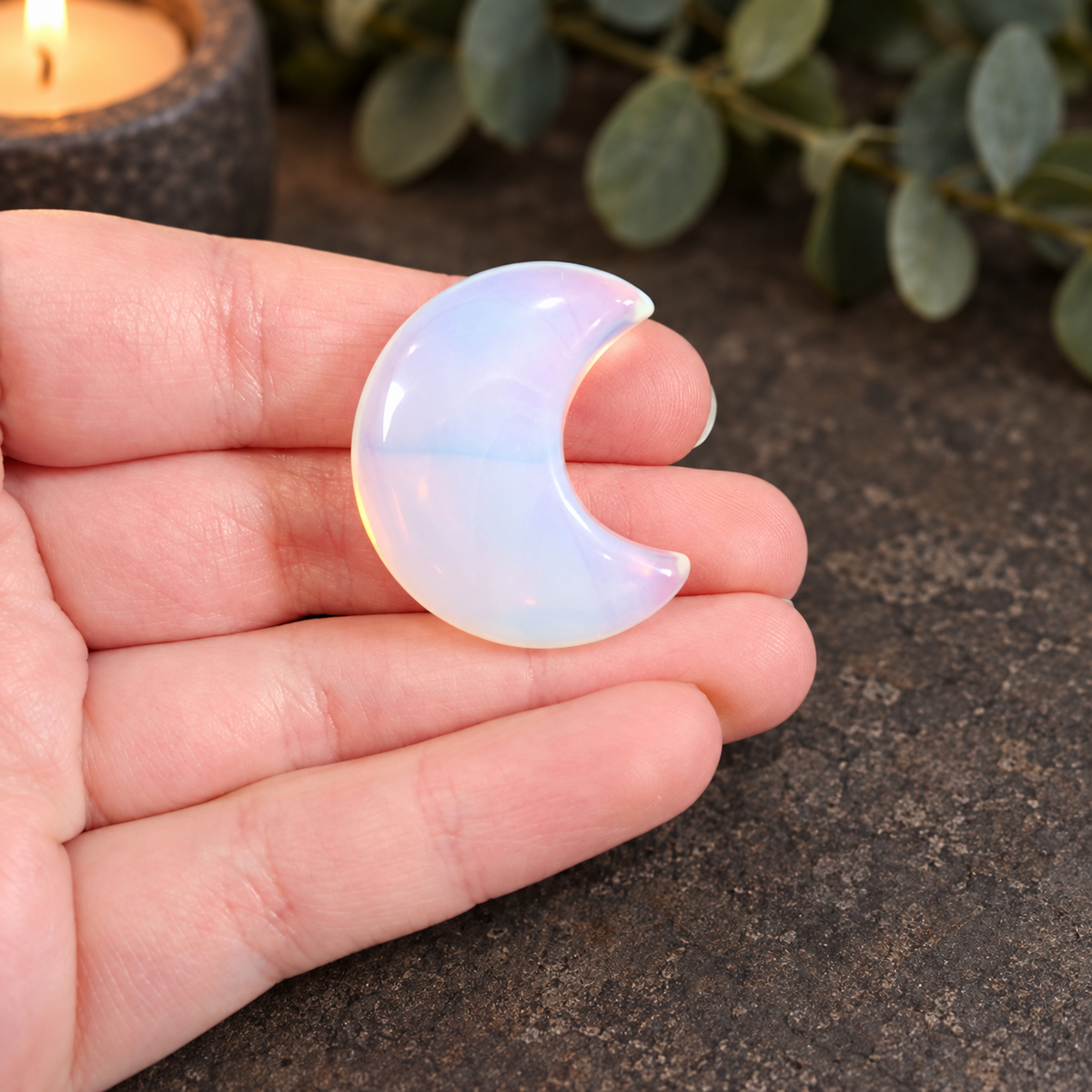 3cm Opalite Gemstone Moon