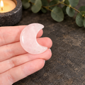 3cm Rose Quartz Gemstone Moon