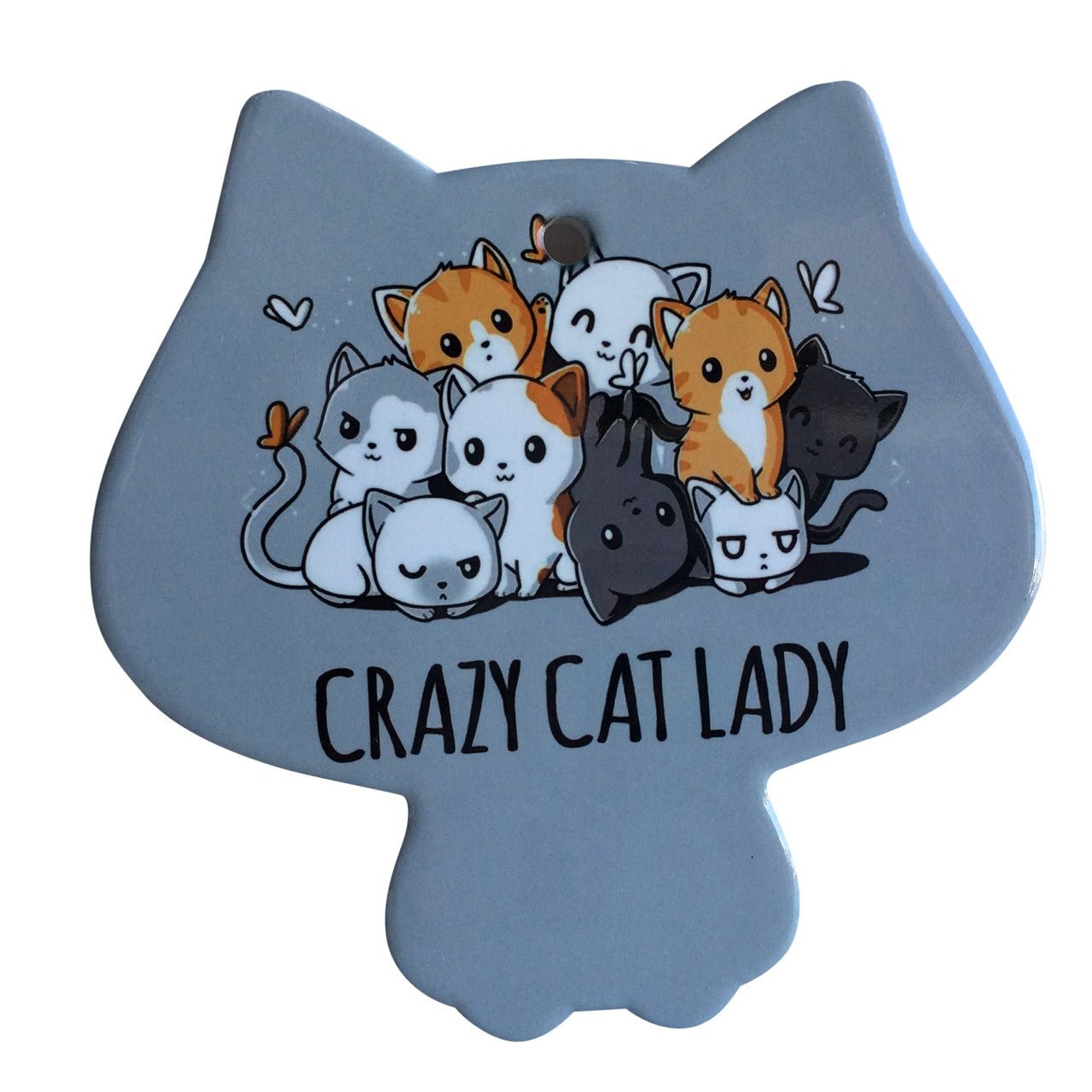 Crazy Cat Lady Grey  Ceramic Trivet