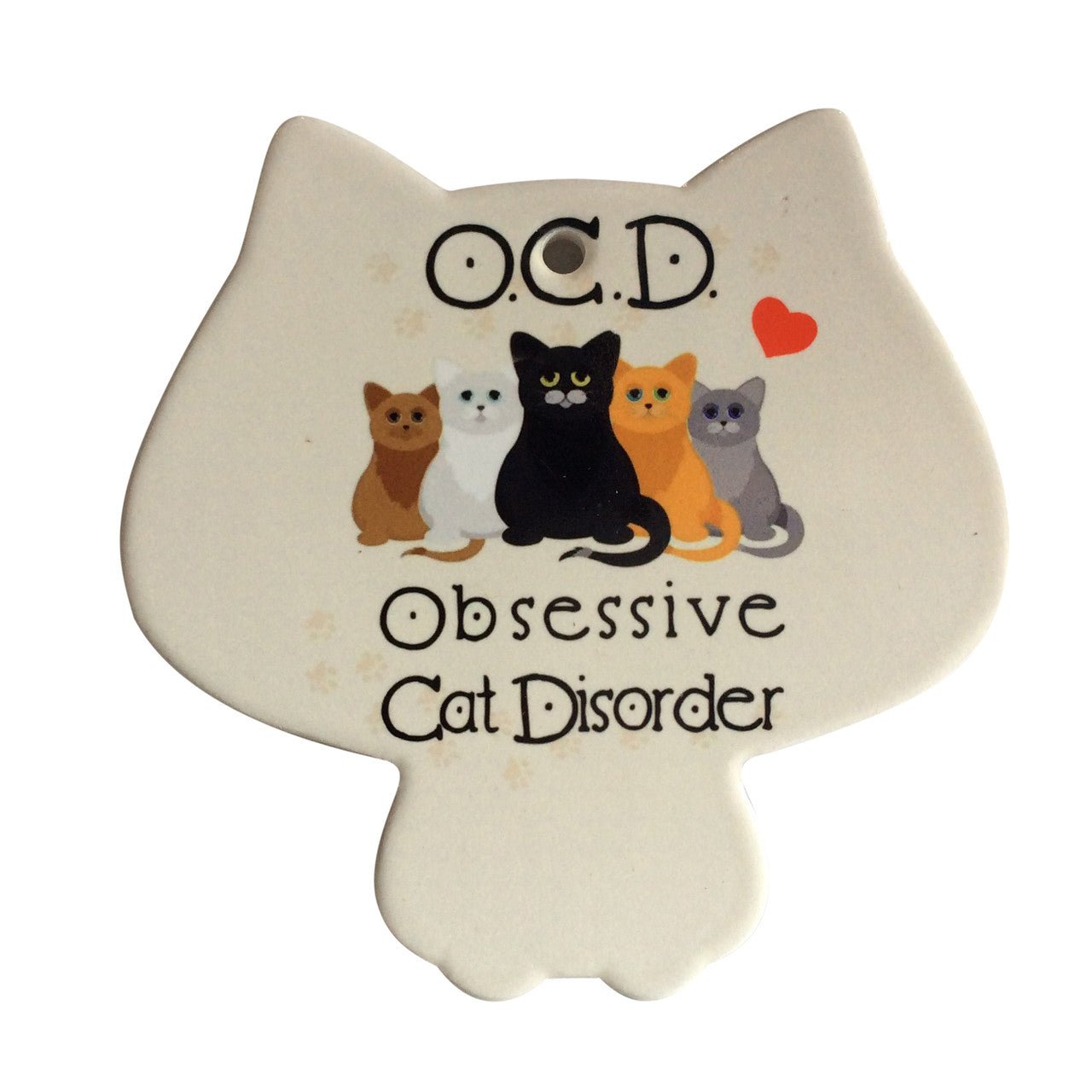 Obsessive Cat Disorder Ceramic Trivet