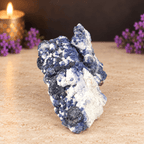 Blue Fluorite on Basalt Specimen