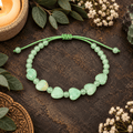 Adjustable Aventurine Hearts Bracelet