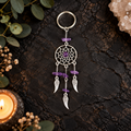 Amethyst Dreamcatcher Gemstone Keyring